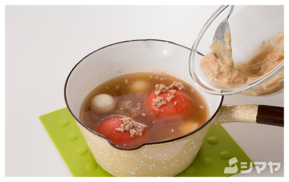 トマトの坦々スープ煮 ポイント写真2